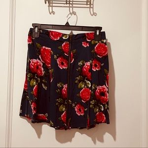 Pins & Needles (M) Blue Floral Zip Skirt